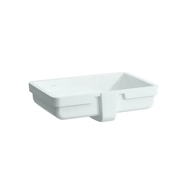 Laufen Living - Lavabo à encastrer, 55x36 cm, sans trou pour robinetterie, blanc H8124310001551