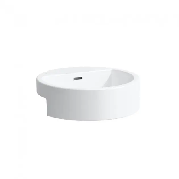 Laufen Living - Lavabo à encastrer 46x46 cm, sans trou pour robinetterie, blanc H8134310001091