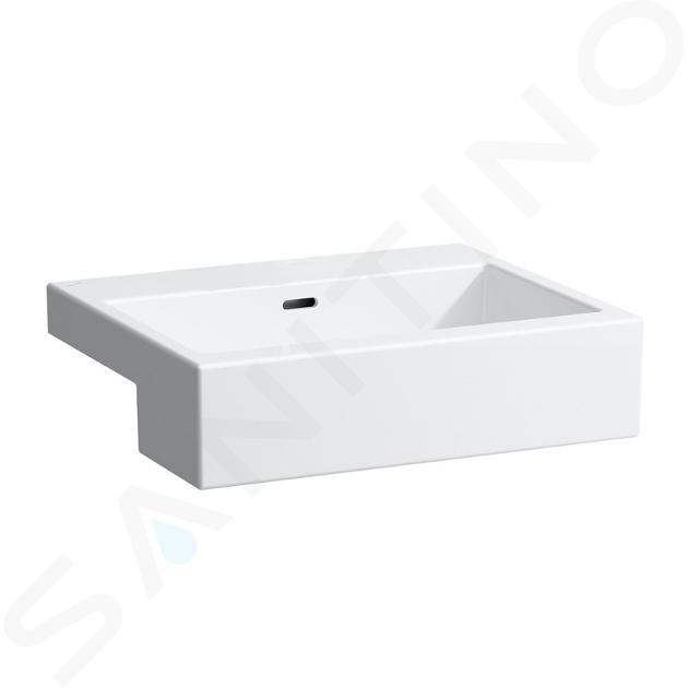 Laufen Living - Lavabo à encastrer 55x46 cm, sans trou pour robinetterie, blanc H8134320001091