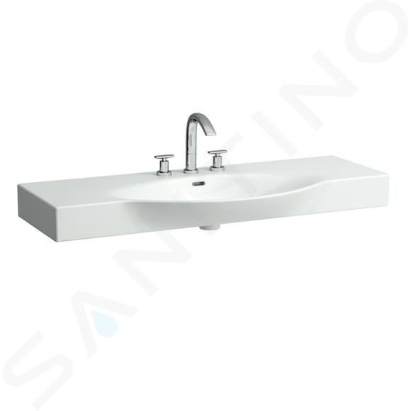 Laufen Palace - Lavabo à poser 1200x510 mm, 3 trous pour robinetterie, blanc H8117040001081