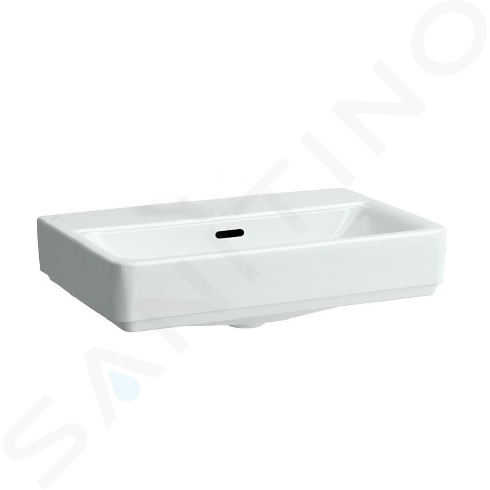 Laufen Pro S - Lavabo Compact, 55x38 cm, sans trou pour robinetterie, avec LCC, blanc H8179584001091