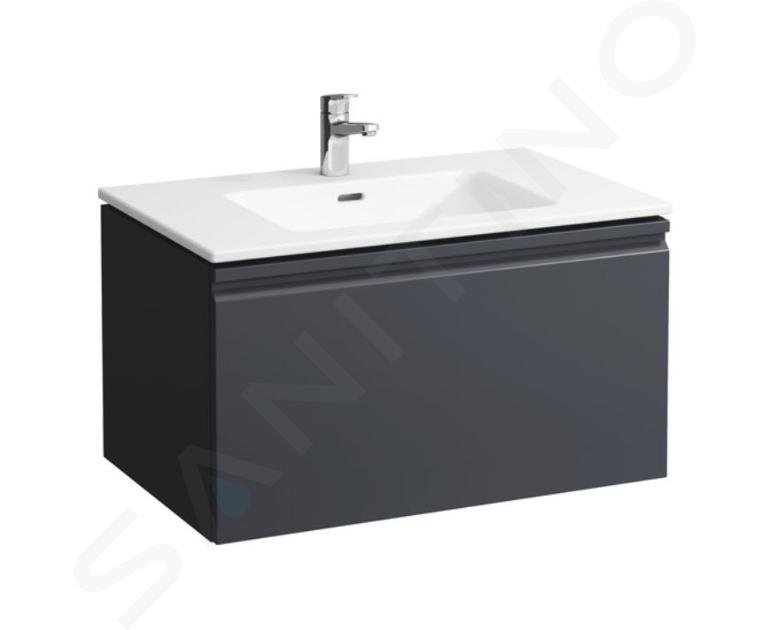 Laufen Pro S - Meuble avec lavabo, 80x50 cm, graphite H8609644801041