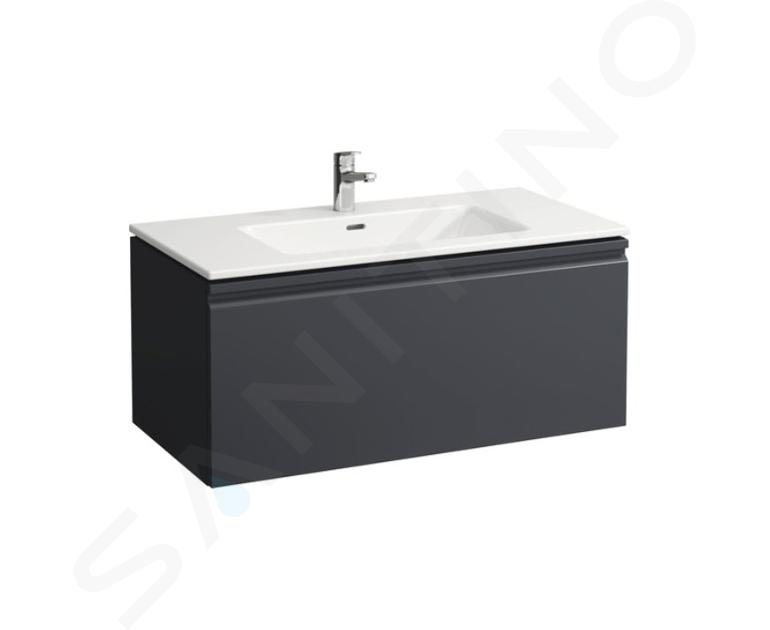 Laufen Pro S - Meuble avec lavabo, 100x50 cm, 1 tiroirs, graphite H8609664801041