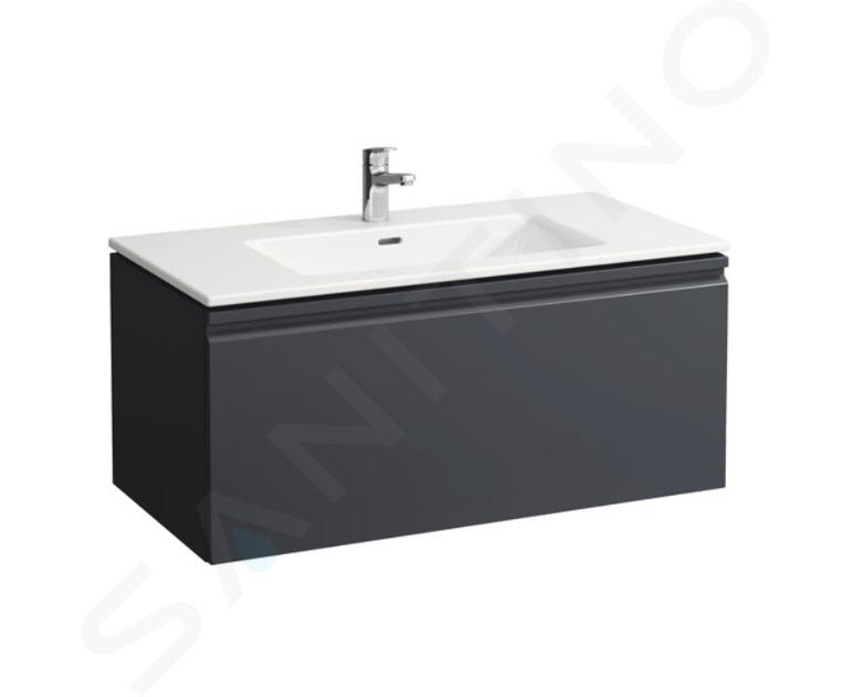 Laufen Pro S - Skříňka s umyvadlem, 1000x500 mm, 1 zásuvka, matný grafit H8609654801041