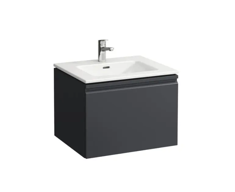 Laufen Pro S - Mobile con lavabo, 600x500 mm, grafite H8609624801041
