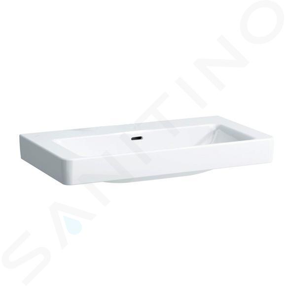 Laufen Pro S - Lavabo, 85x46 cm, senza foro per rubinetto, bianco H8139650001091