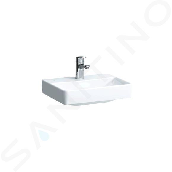 Laufen Pro S - Lavamani, 45x34 cm, 1 foro per miscelatore, senza troppopieno, bianco H8169610001561