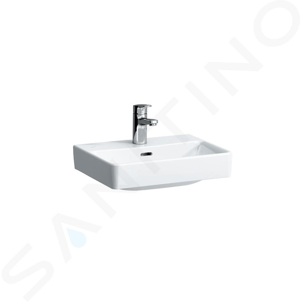 Laufen Pro S - Lave-mains, 45x34 cm, 1 trou pour robinetterie, avec LCC, blanc H8169614001041