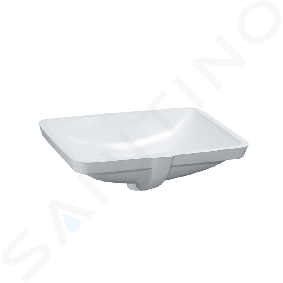 Laufen Pro A - Lavabo à encastrer, 49x36 cm, sans trou pour robinetterie, blanc H8119610001091