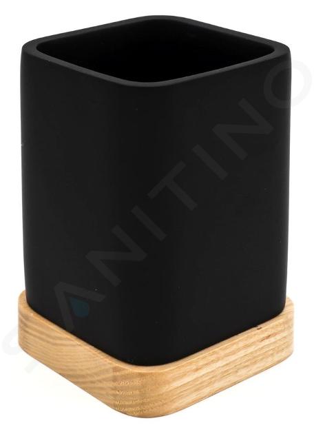 Sapho Ridder Amara - Porte-brosse à dents et dentifrice à poser, noir 2244110