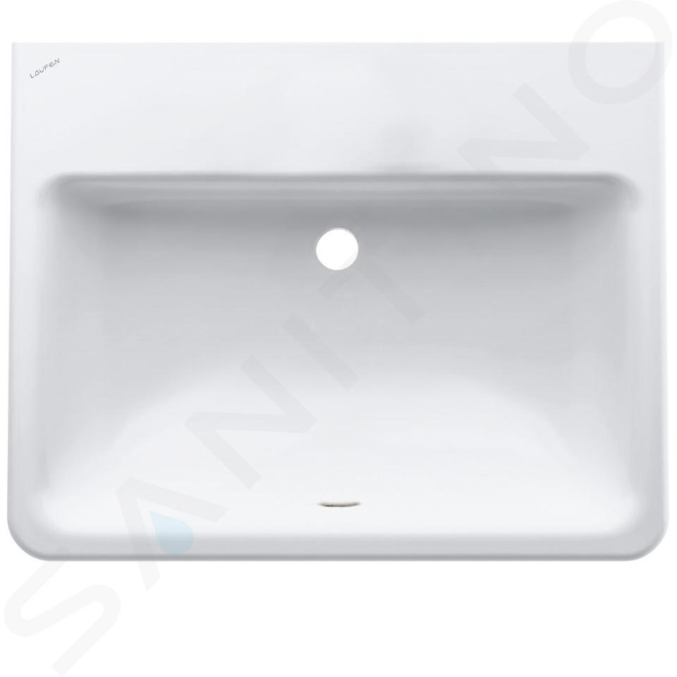 Laufen Pro S - Lavabo da incasso, 56x44 cm, senza foro per miscelatore, con LCC, bianco H8189634001091