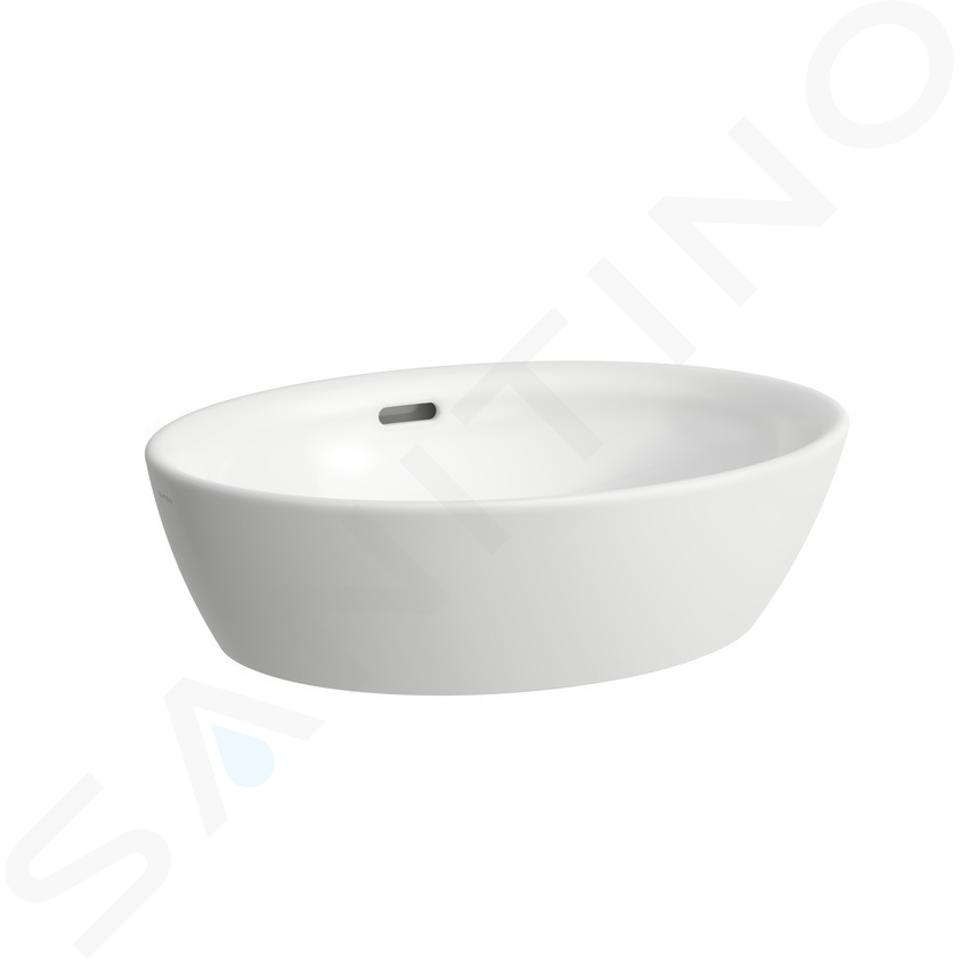 Laufen Pro - Lavabo da appoggio, 520x390 mm, senza foro per miscelatore, bianco H8129640001091