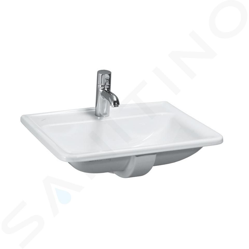 Laufen Pro - Zápustné umývadlo, 560 mm x 440 mm, 1 otvor na batériu, biela H8139610001041