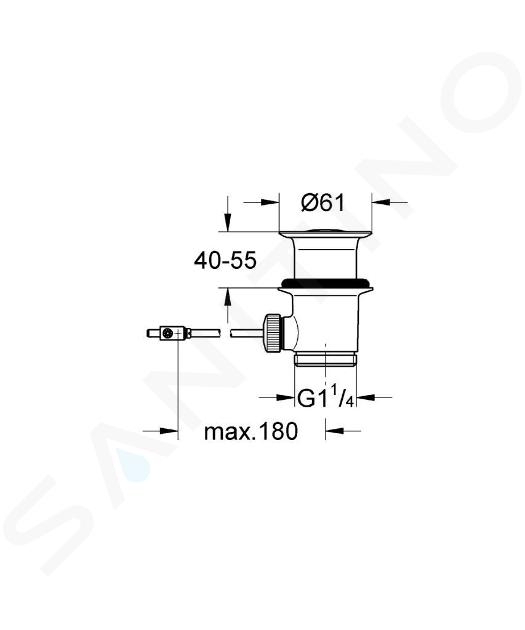 Grohe Afvoergarnituren - Waste chroom 28910000 Sanitino.nl