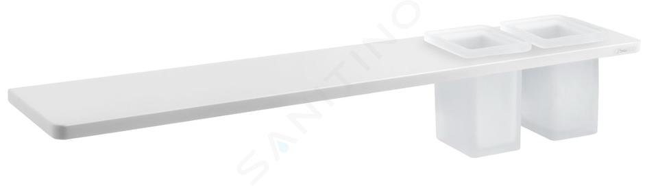 Sapho Abeline - Mensola con bicchieri, 60 cm, bianco opaco AE602-0101-01