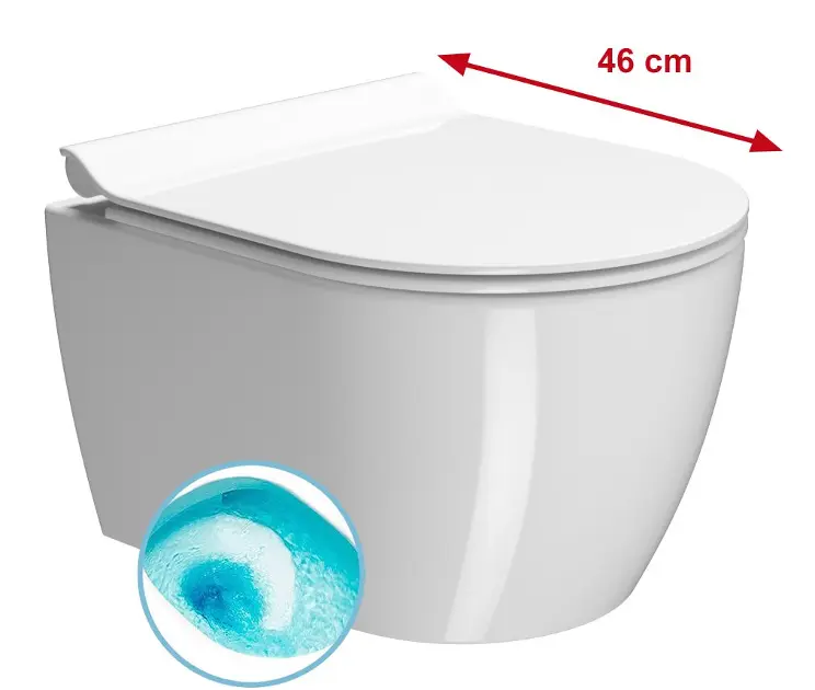 Sapho Pura - Závěsné WC, Swirlflush, ExtraGlaze, bílá 880211