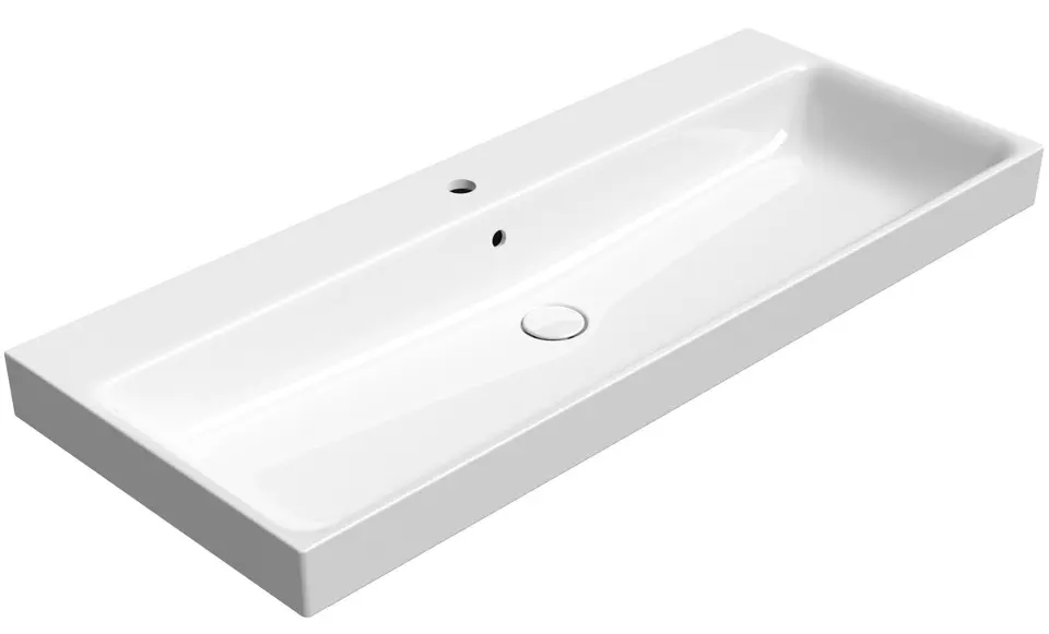 Sapho GSI Nubes - Умивалник 120х50 см, с преливник, отвор за кран, ExtraGlaze, бял 9624111
