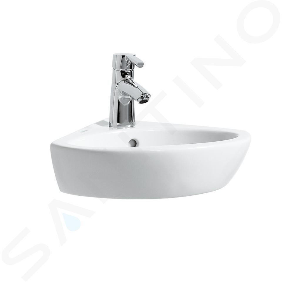 Laufen Pro - Eck-Handwaschbecken, 44x38 cm, 1 Hahnloch, weiß H8169580001041