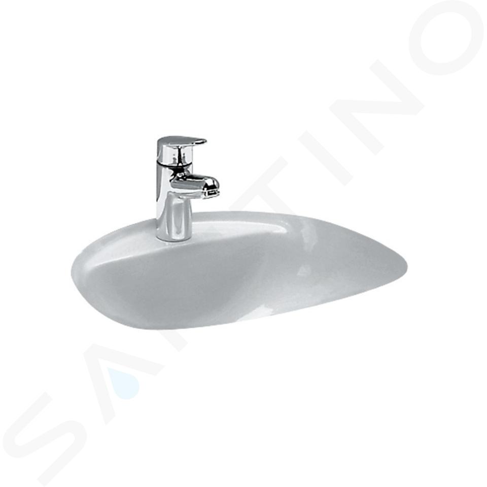 Laufen Bijou - Lavabo encastrado, 52x46 cm, 1 agujero para grifo, blanco H8112300000001