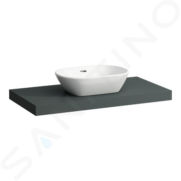 Laufen Lani - Blat pentru lavoar, 99 cm, decupaj central, gri H4046611122661