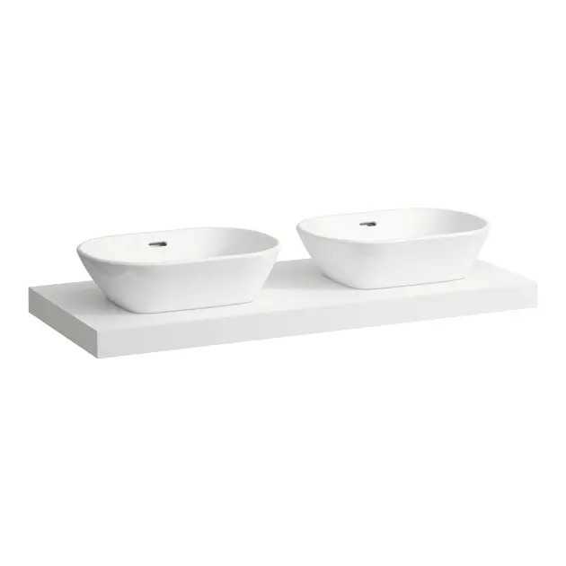 Laufen Lani - Comptoir pour lavabo, 118 cm, découpe G/D, blanc mat H4046741122601