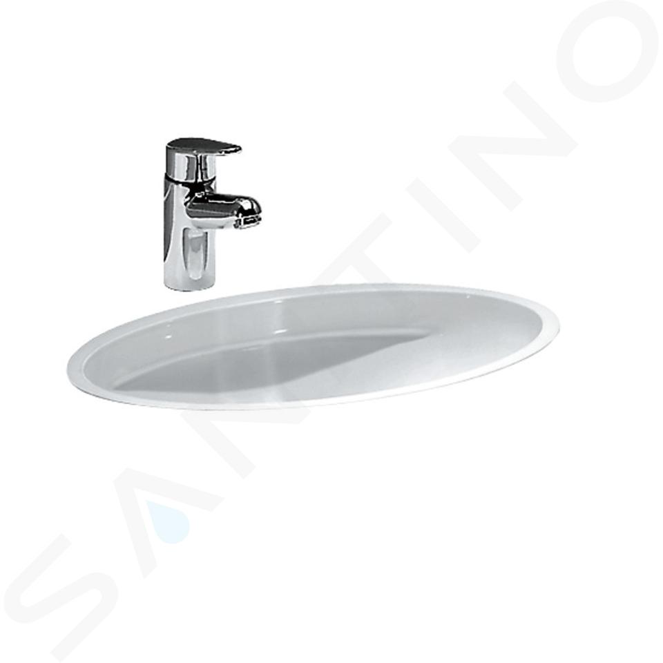 Laufen Savoy - Lavabo da incasso, 55x42 cm, senza sfioratore, bianco H8131920001551