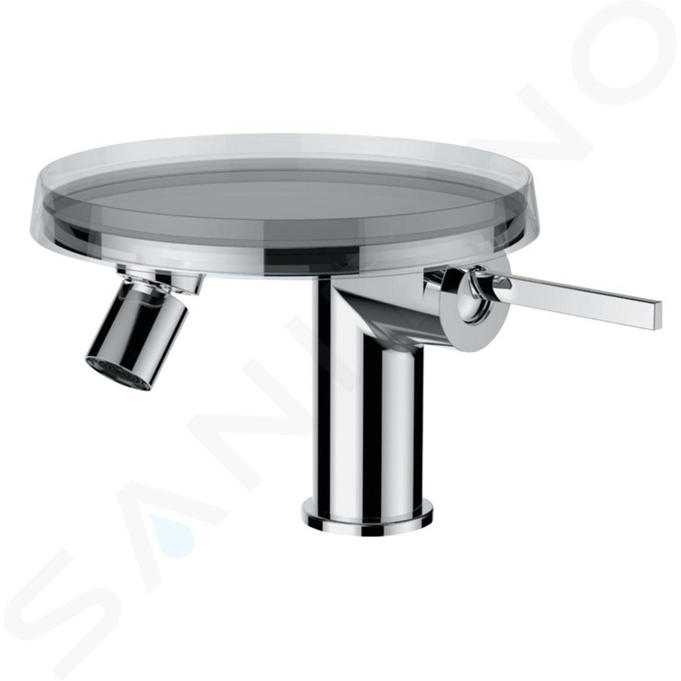 Laufen Kartell - Mitigeur de bidet à levier Disc, avec bonde, chrome H3413310041111