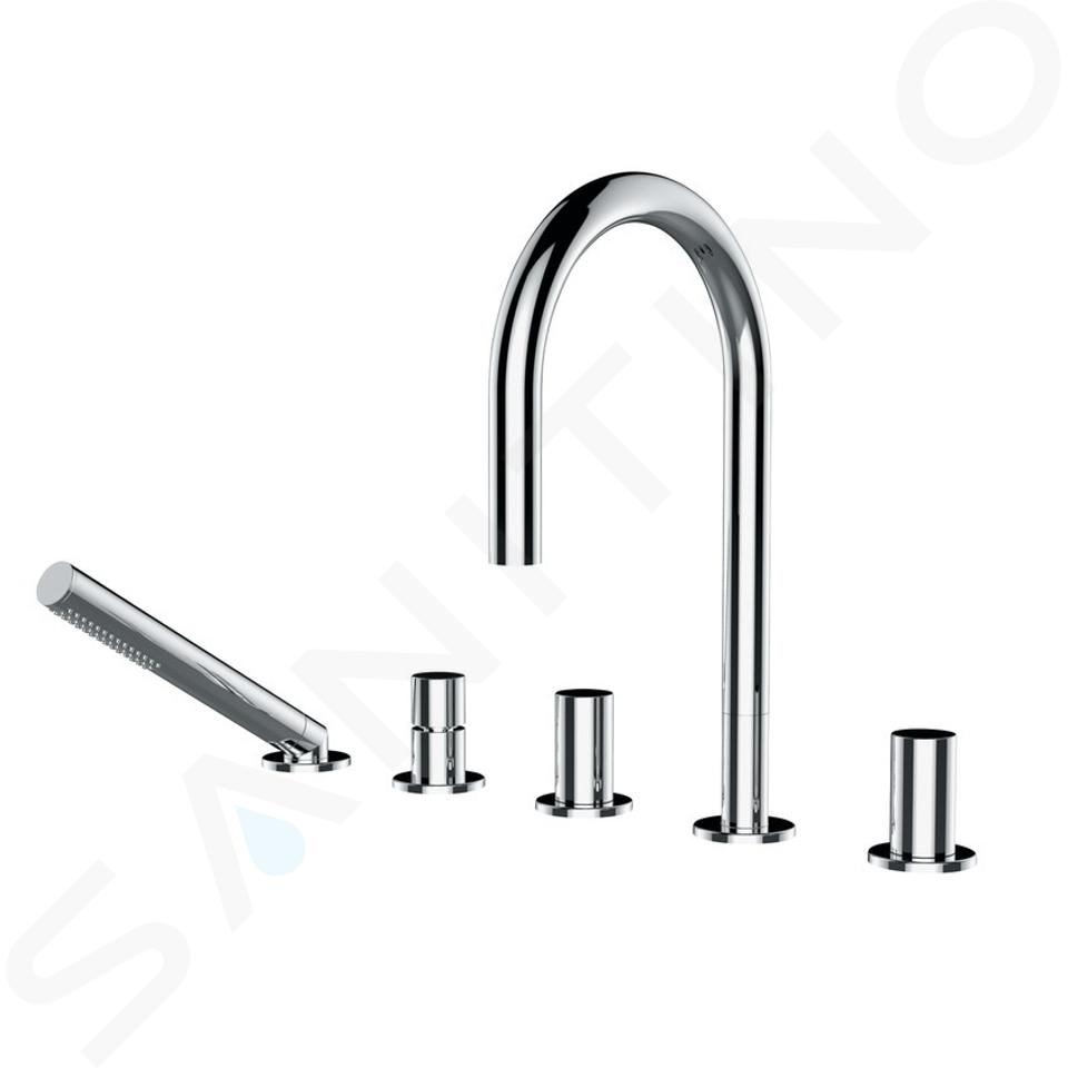 Laufen Kartell - Mitigeur pour rebord de baignoire, installation à 5 trous, chrome H3223350042821