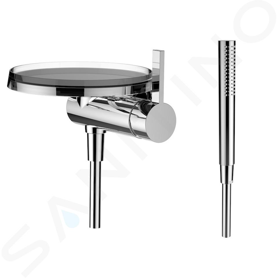 Laufen Kartell - Sprchový set Disc s baterií pod omítku, chrom H3313390041411