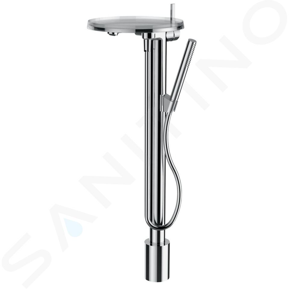 Laufen Kartell - Miscelatore da pavimento per vasca Disc, con accessori, cromo H3213310041211