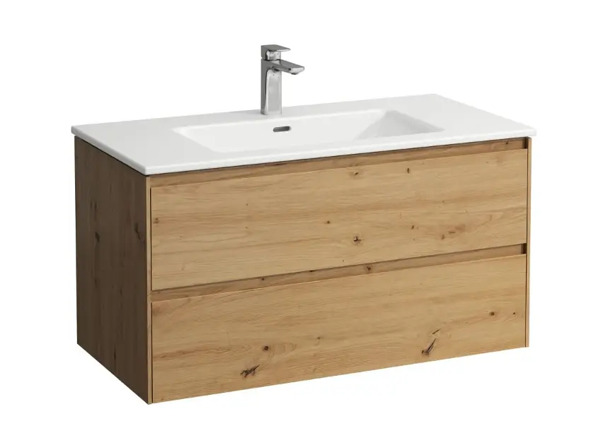Levně Laufen Pro - Skříňka s umyvadlem, 100x50x54 cm, 2 zásuvky, dub H8649672671041