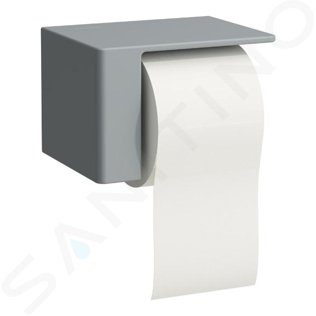 Laufen VAL - Porte-papier toilette avec couvercle, graphite mat H8722807580001