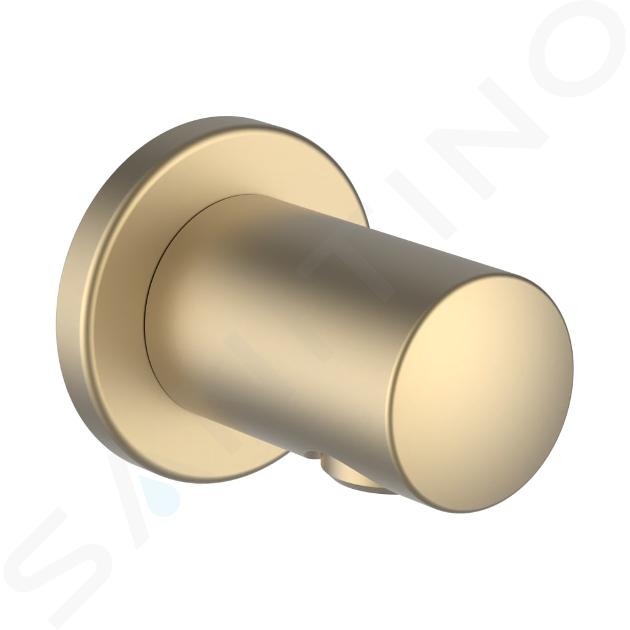 Laufen Accesorios de ducha - Codo de pared, oro claro mate HF504776462000