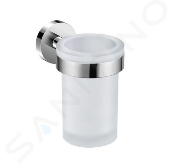 Jika Mio Style - Vaso para cepillos y pasta de dientes,vidrio/cromo H3822F10040001