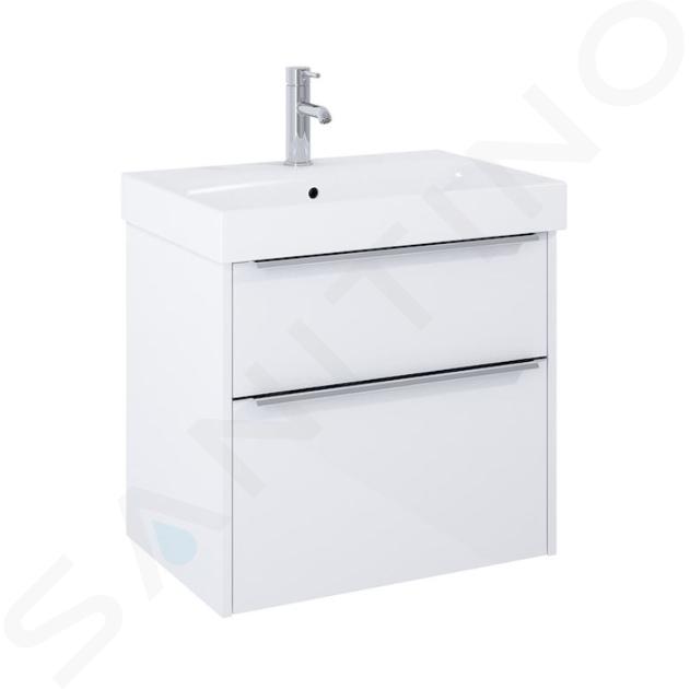 Jika Pure - Mueble con lavabo, 60x54x42 cm, 2 cajones, blanco brillante H40B2324025002