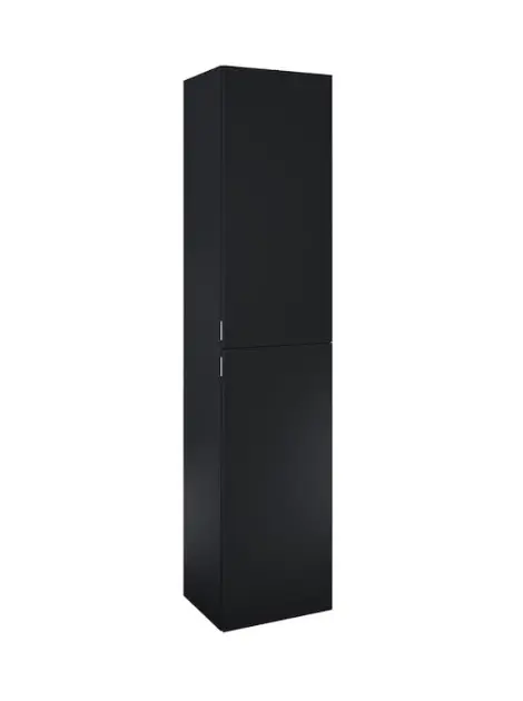 Jika Pure - Armario alto 180x40x35 cm, 2 puertas D/I, negro mate H43J2322303531