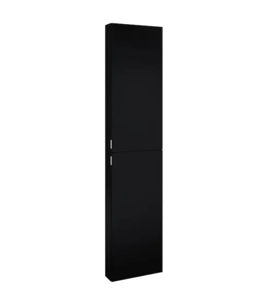 Jika Pure - Armoire haute 180x40x13 cm, 2 portes G/D, noir mat H43J2352303531