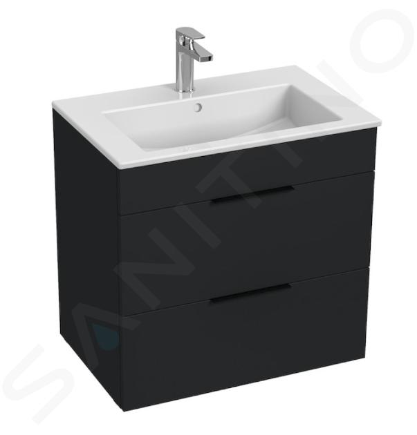 Jika Cube - Mobiletto con lavabo 65x43x61 cm, antracite opaco H4536021763521