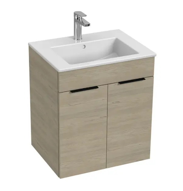 Jika Cube - Mueble con lavabo 55x43x61 cm, fresno H4536111765141