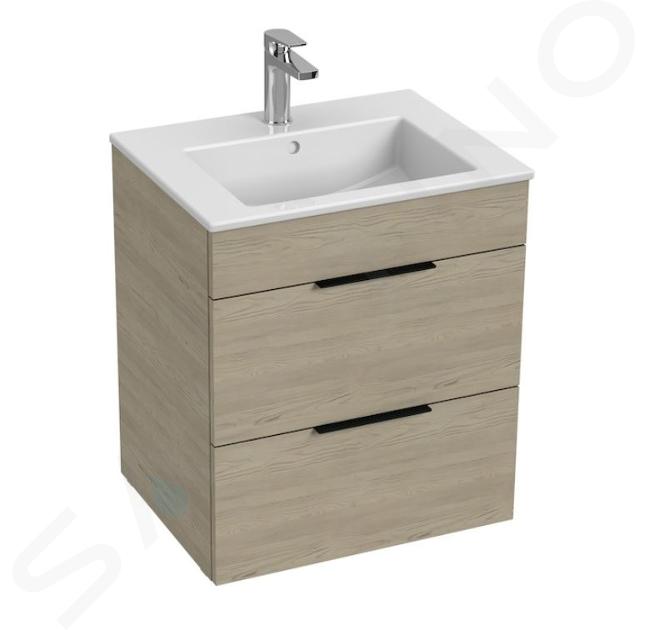 Jika Cube - Meuble avec lavabo 55x43x61 cm, frêne H4536121765141