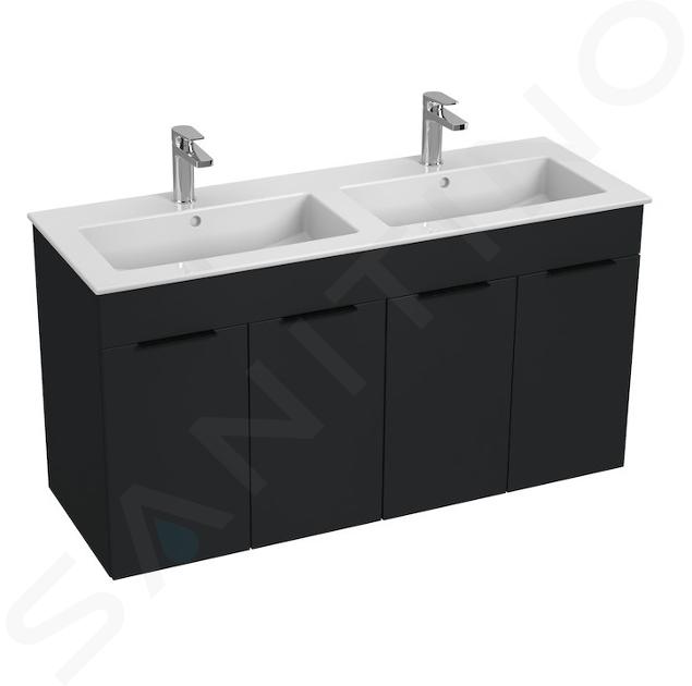 Jika Cube - Armario con lavabo doble 116x43x61 cm, antracita mate H4536611763521