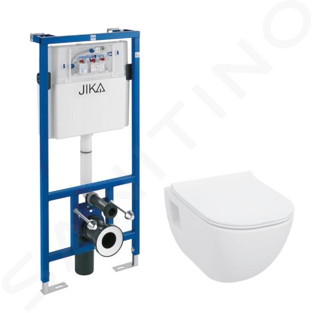 Jika Mio-N - Set pentru instalație încastrată și toaletă suspendată, Rimless, DualFlush, alb H6007160000002