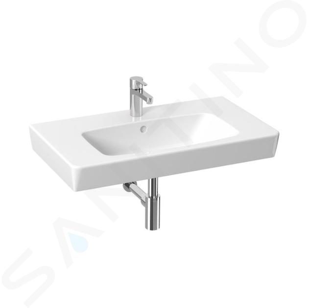 Jika Lyra plus - Lavabo 80x45 cm, con rebosadero, orificio para grifo, blanco H8103860001041