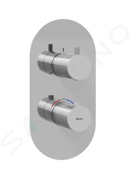 Ravak Espirit - Thermostatbatterie für 3 Geräte, Unterputz, Chrom X070209