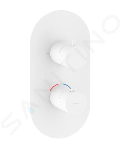 Ravak Espirit - Miscelatore termostatico ad incasso per 2 utenze, bianco opaco X070249