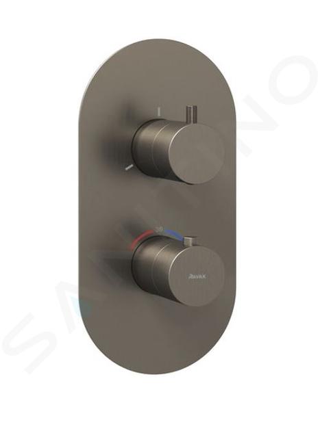 Ravak Espirit - Thermostatische inbouwkraan, voor 3 functies, geborsteld grafiet X070326