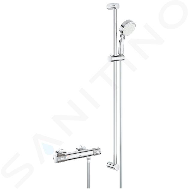 Grohe Grohtherm 1000 Performance - Sprchový set s termostatom na stenu, 2 prúdy, chróm 34784000ROZ1