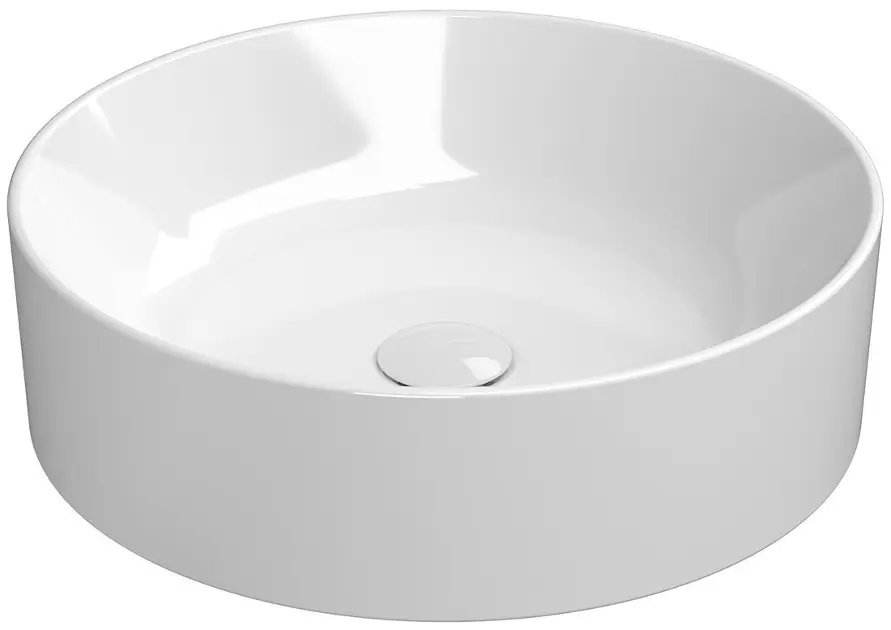 Sapho GSI Kube X - Умивалник за монтаж върху плот, 45 см, без преливник, ExtraGlaze, бял 942711