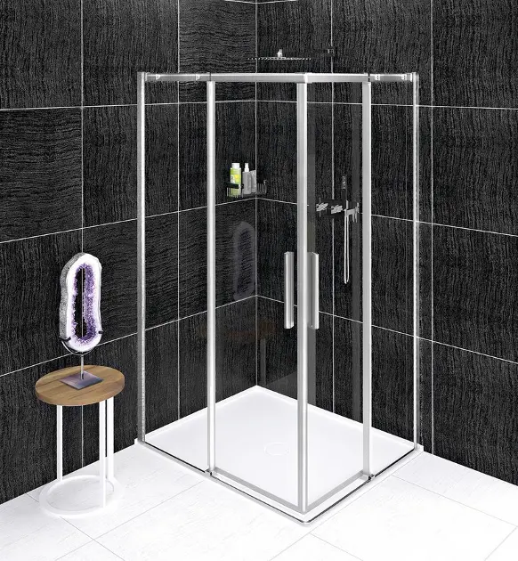 Polysan Altis - Douchecabine 100x80 cm, L/R uitvoering, Antidrop, helder glas/chroom AL1510CAL1580C