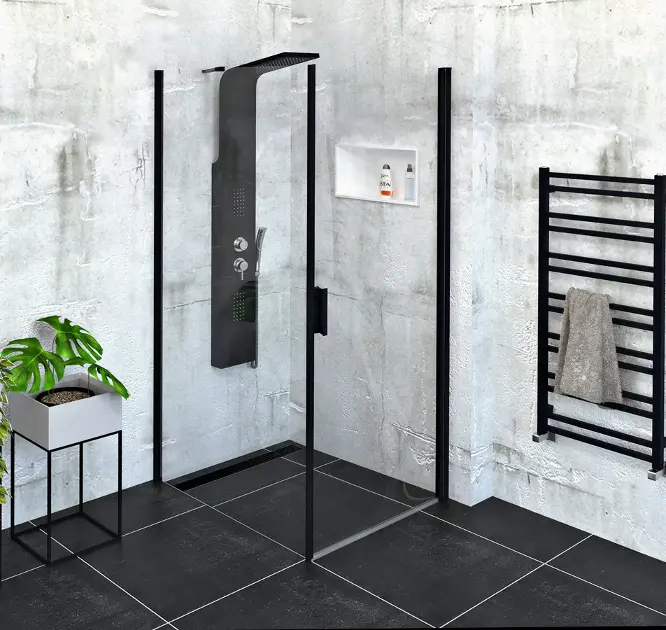 Levně Polysan Zoom Black - Sprchový kout 80x100 cm, L/P varianta, Antidrop, čiré sklo/matná černá ZL1280BZL3210B